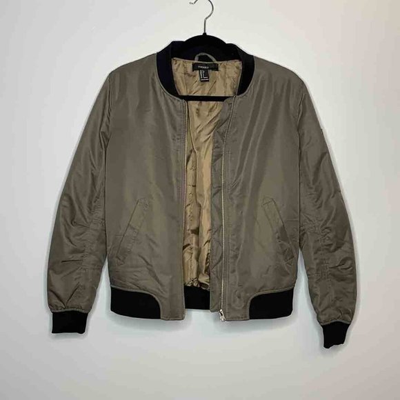 Forever 21 grey bomber - Picture 1 of 2